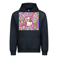 Navy Easter Bunny Urban Hoodie - CowhideDigitalArt
