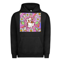 Pigment Black Easter Bunny Urban Hoodie - CowhideDigitalArt