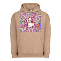 Pigment Burro Easter Bunny Urban Hoodie - CowhideDigitalArt