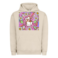Pigment French Oak Easter Bunny Urban Hoodie - CowhideDigitalArt