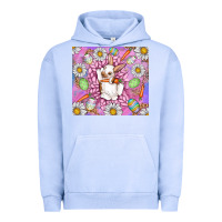 Pigment Grape Ice Easter Bunny Urban Hoodie - CowhideDigitalArt