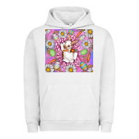 Pigment Lunar Rock Easter Bunny Urban Hoodie - CowhideDigitalArt