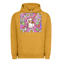 Pigment Peanut Butter Easter Bunny Urban Hoodie - CowhideDigitalArt