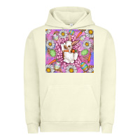 Pigment Pistachio Easter Bunny Urban Hoodie - CowhideDigitalArt