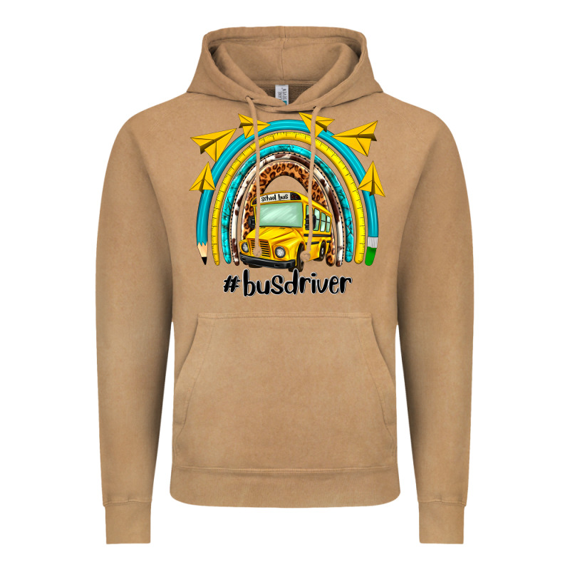 Bus Driver Rainbow Vintage Hoodie by NancyCooperArtShop | Teevron
