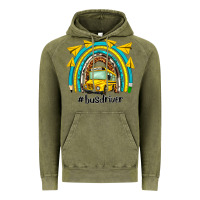 Vintage Olive bus driver rainbow Vintage Hoodie - NancyCooperArtShop