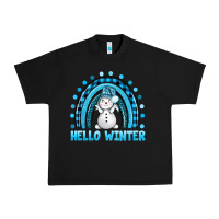 Black hello winter rainbow with snowman bbs Urban Heavy Tee - BundleAndBundleShop