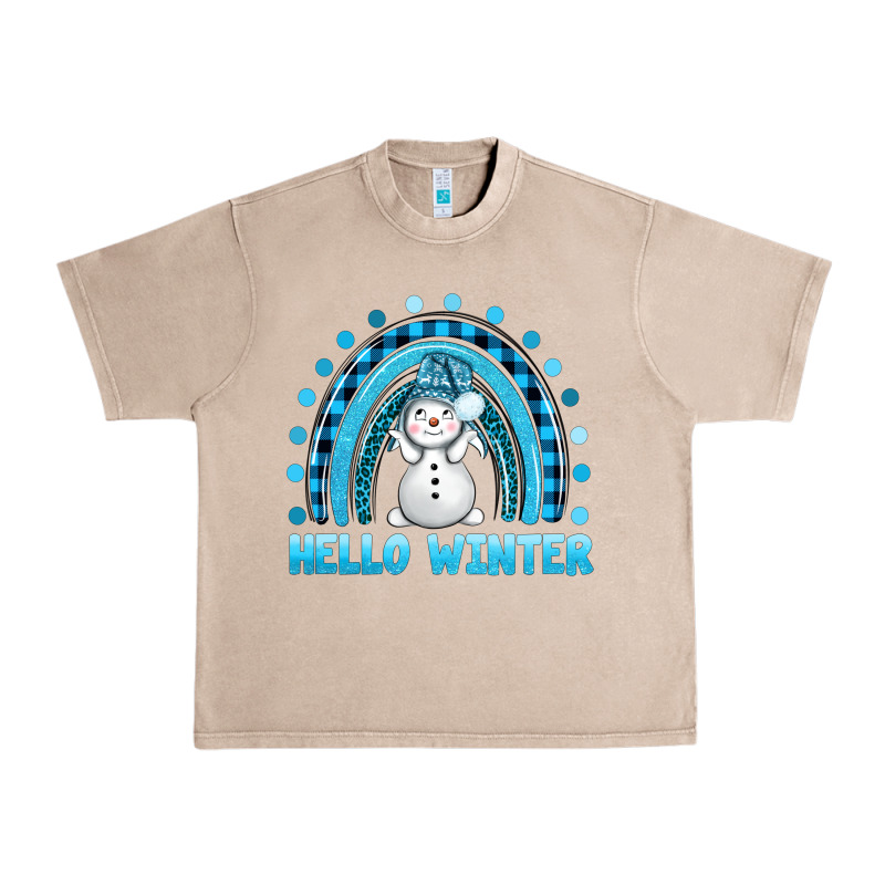 Hello Winter Rainbow With Snowman Bbs Urban Heavy Tee by BundleAndBundleShop | Teevron