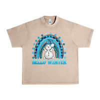 French Oak hello winter rainbow with snowman bbs Urban Heavy Tee - BundleAndBundleShop