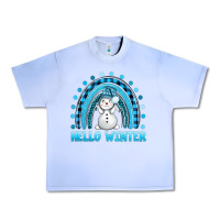 Grape Ice hello winter rainbow with snowman bbs Urban Heavy Tee - BundleAndBundleShop