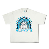 Pistachio hello winter rainbow with snowman bbs Urban Heavy Tee - BundleAndBundleShop