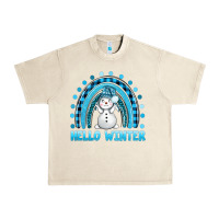 Sandshell hello winter rainbow with snowman bbs Urban Heavy Tee - BundleAndBundleShop