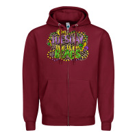 Burgundy on tuesday we wear beads Zipper Hoodie - CowGirlArtShop