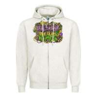 Oatmeal Heather on tuesday we wear beads Zipper Hoodie - CowGirlArtShop