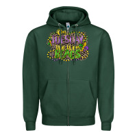 Sports Green on tuesday we wear beads Zipper Hoodie - CowGirlArtShop