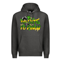 Charcoal Heather Too cute to pinch St. Patrick's Day Premium Hoodie - HowdyJamesFarm