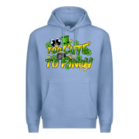 Colony Blue Too cute to pinch St. Patrick's Day Premium Hoodie - HowdyJamesFarm