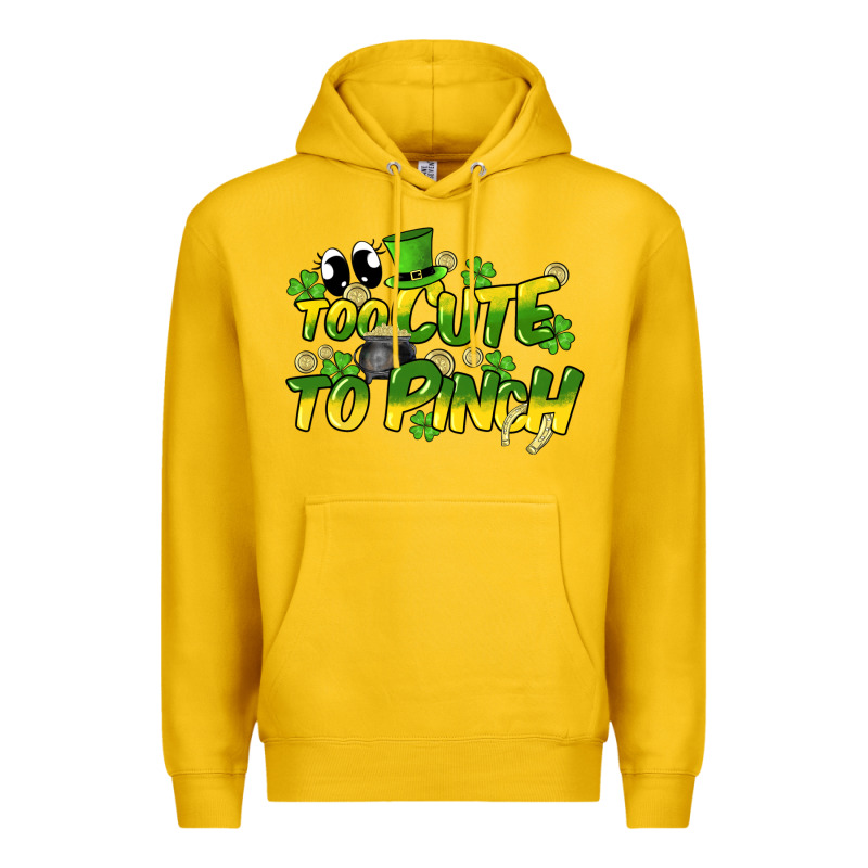 Too Cute To Pinch St. Patrick's Day Premium Hoodie by HowdyJamesFarm | Teevron
