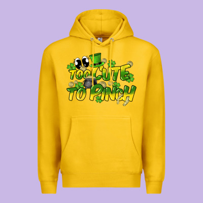 Too Cute To Pinch St. Patrick's Day Premium Hoodie Designed By Howdyjamesfarm