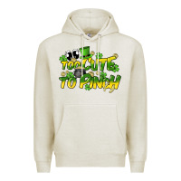 Oatmeal Heather Too cute to pinch St. Patrick's Day Premium Hoodie - HowdyJamesFarm