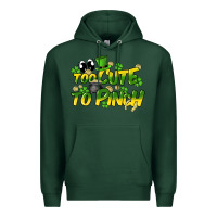 Sports Green Too cute to pinch St. Patrick's Day Premium Hoodie - HowdyJamesFarm