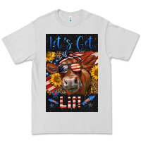 Dove Grey Western Let's Get Lit Cow Premium Tee - LillyAllenDesigns
