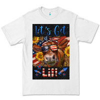 White Western Let's Get Lit Cow Premium Tee - LillyAllenDesigns