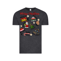 Vintage Black Merry Christmas Vintage Tee - MaliasSmallBusiness