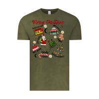 Vintage Olive Merry Christmas Vintage Tee - MaliasSmallBusiness