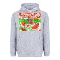 Heather Grey Watermelon and coconut summer 20oz skinny tumbler Heavyweight Hoodie - FaDigitalArtStudio