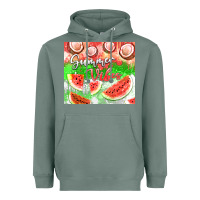 Sage Watermelon and coconut summer 20oz skinny tumbler Heavyweight Hoodie - FaDigitalArtStudio