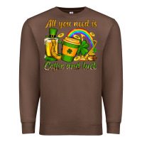 Chestnut St. Patrick's All you need is coffee and luck Premium Sweatshirt - OliviaCreatesArt