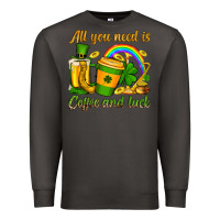Smoke St. Patrick's All you need is coffee and luck Premium Sweatshirt - OliviaCreatesArt