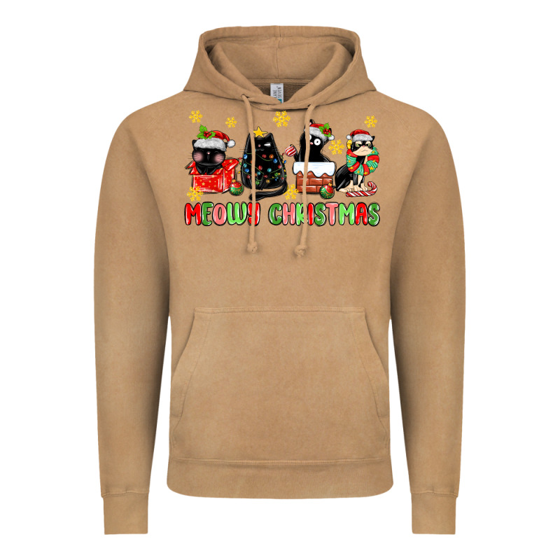 Meowy Christmas Cats Vintage Hoodie by MaliasSmallBusiness | Teevron