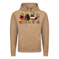 Vintage Coffee meowy christmas cats Vintage Hoodie - MaliasSmallBusiness