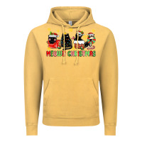 Vintage Mustard meowy christmas cats Vintage Hoodie - MaliasSmallBusiness