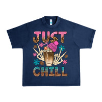 Navy just chill with coffee bean bbs Urban Heavy Tee - BundleAndBundleShop