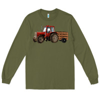 Army Green farm tractor Long Sleeve Tee - RanaPortraitStore