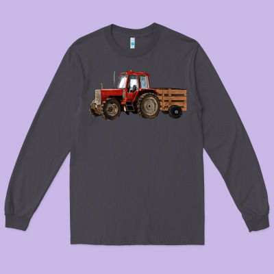 Farm Tractor Long Sleeve Tee Designed By Ranaportraitstore