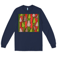 Navy Christmas cakes leopard Long Sleeve Tee - Jasminsmagicworld