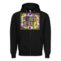 Black mardi gras Zipper Hoodie - CowGirlArtShop