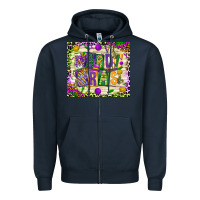Navy mardi gras Zipper Hoodie - CowGirlArtShop