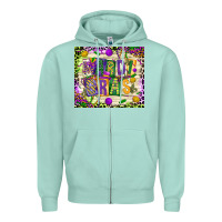 Seafoam mardi gras Zipper Hoodie - CowGirlArtShop