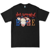 Black Western Star Spangled Baby Cow Premium Tee - LillyAllenDesigns