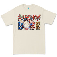 Bone Western Star Spangled Baby Cow Premium Tee - LillyAllenDesigns