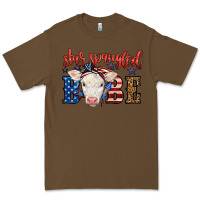 Cacao Western Star Spangled Baby Cow Premium Tee - LillyAllenDesigns