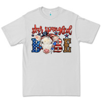 Dove Grey Western Star Spangled Baby Cow Premium Tee - LillyAllenDesigns
