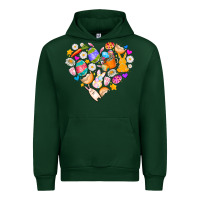 Forest Green Easter Love Urban Hoodie - CowhideDigitalArt