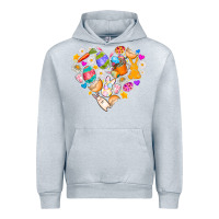 Heather Grey Easter Love Urban Hoodie - CowhideDigitalArt