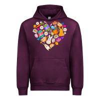 Mauve Wine Easter Love Urban Hoodie - CowhideDigitalArt